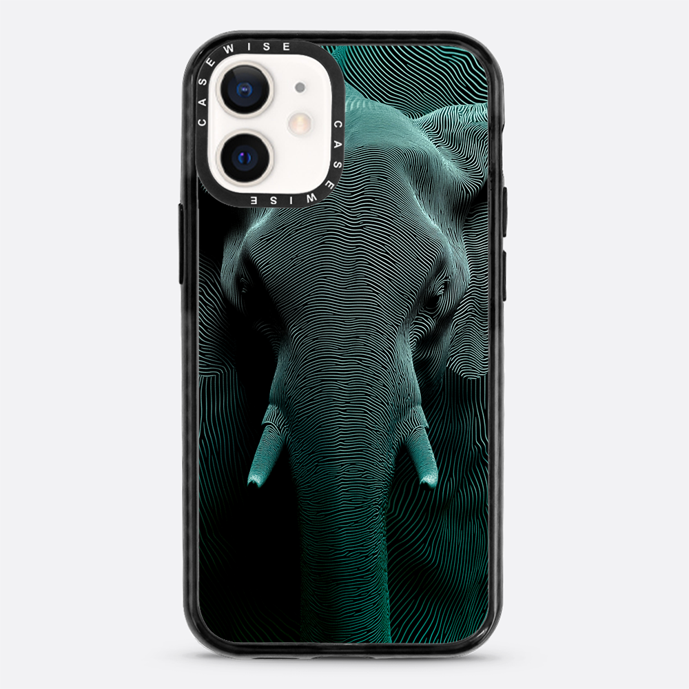 Optischer Moir -Elefant - Hülle