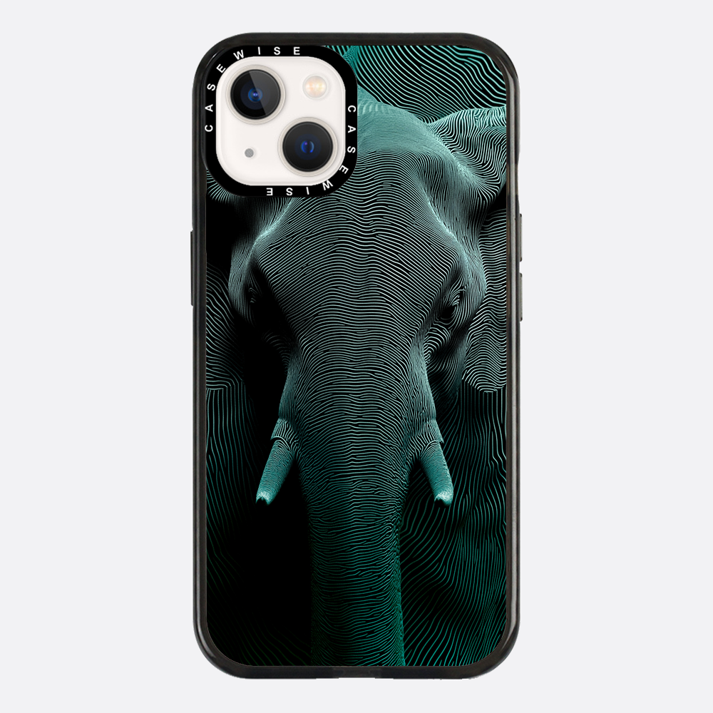 Optischer Moir -Elefant - Hülle