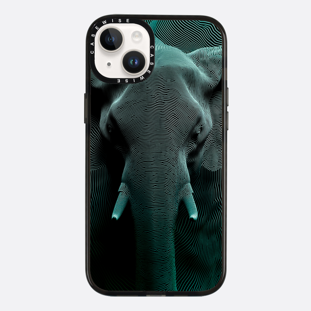 Optischer Moir -Elefant - Hülle