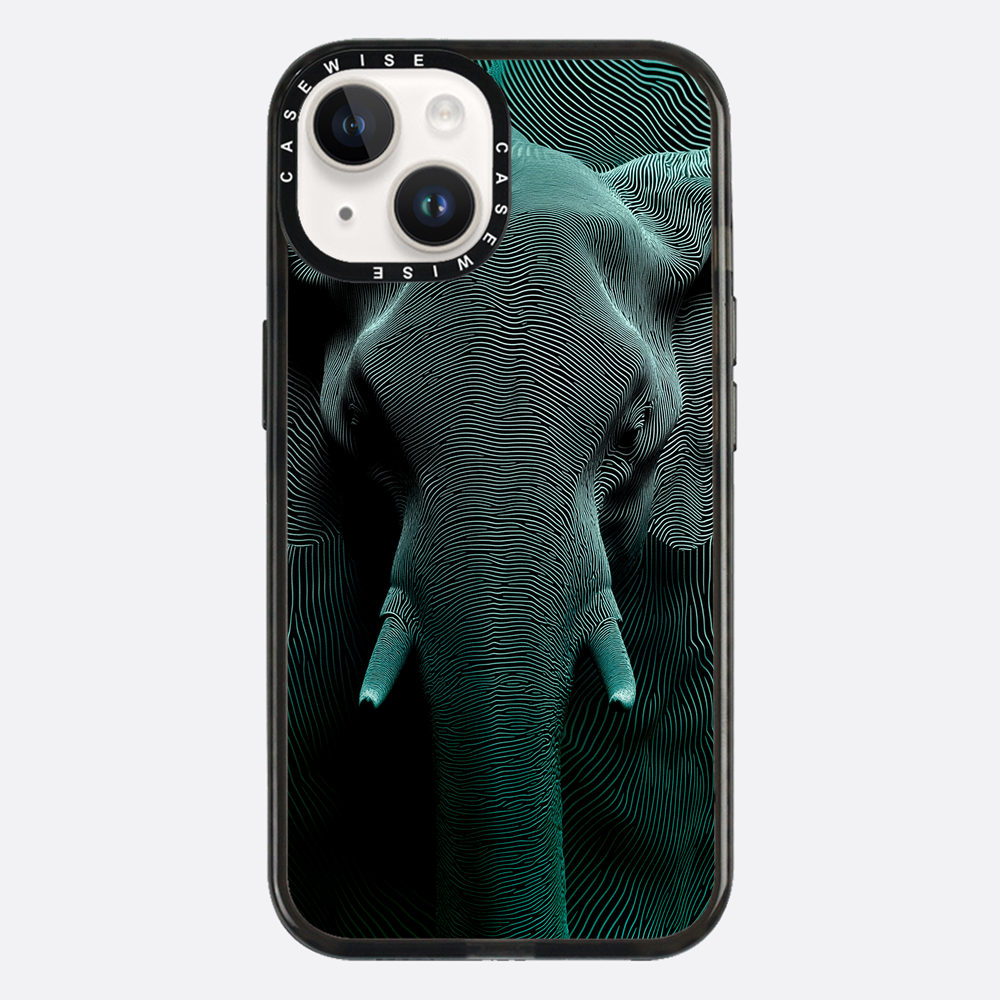 Optischer Moir -Elefant - Hülle
