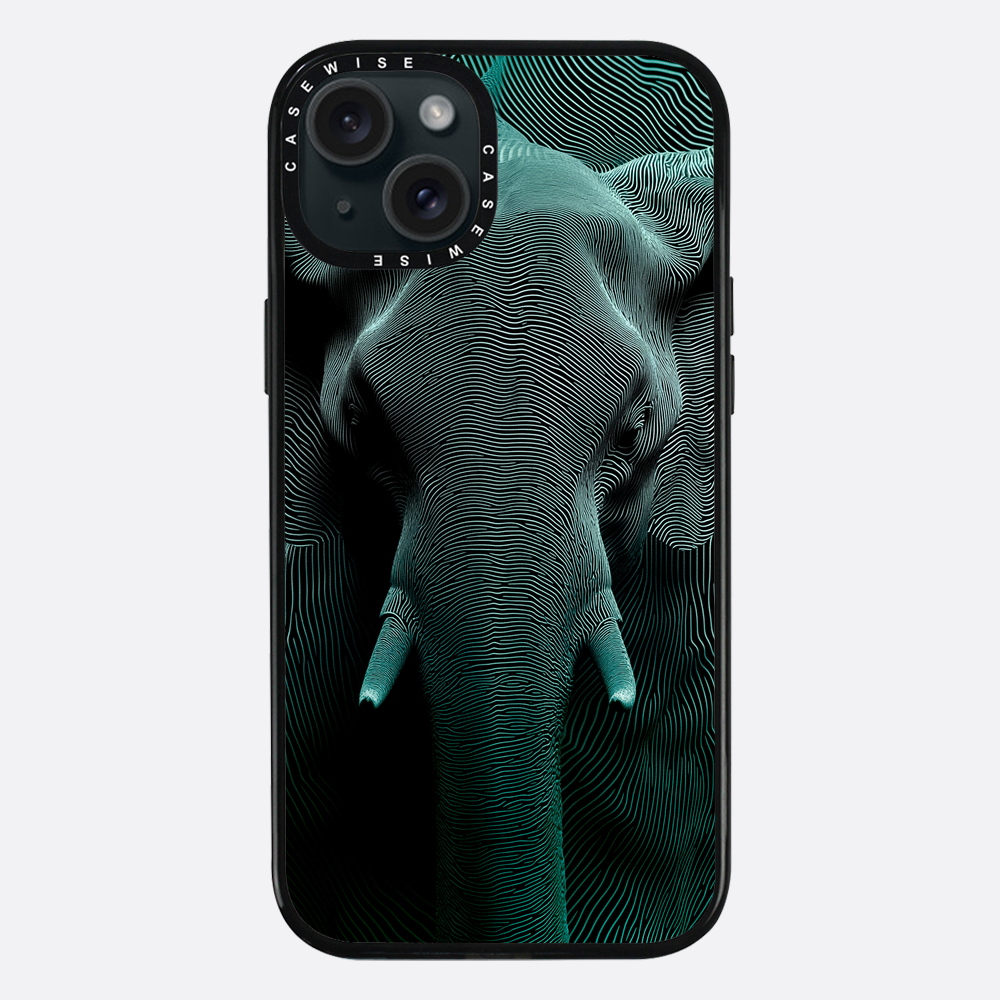 Optischer Moir -Elefant - Hülle