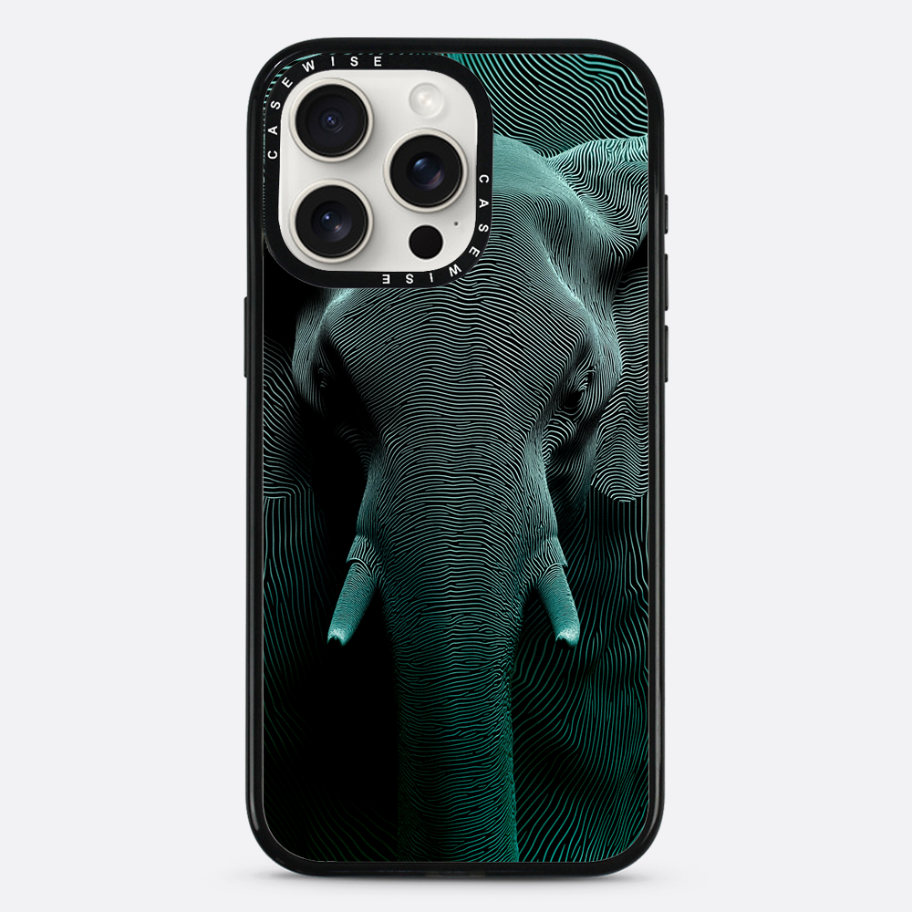 Optischer Moir -Elefant - Hülle
