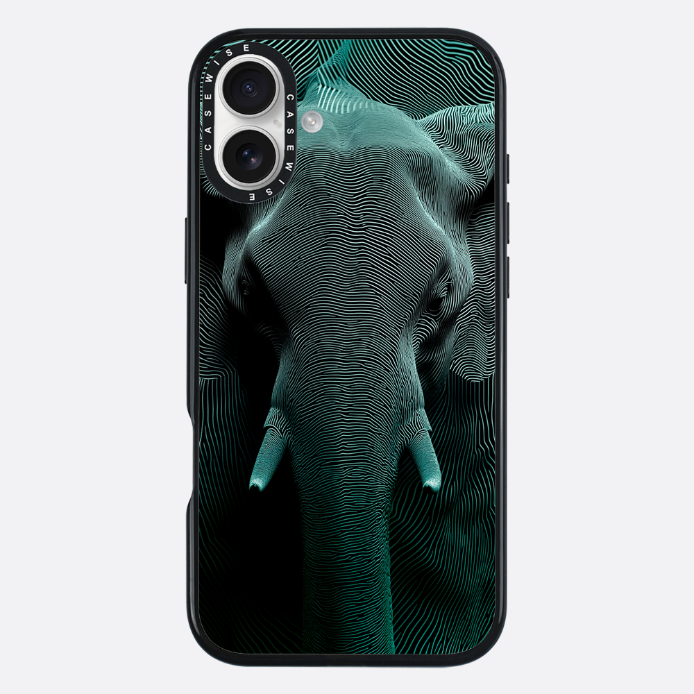 Optischer Moir -Elefant - Hülle