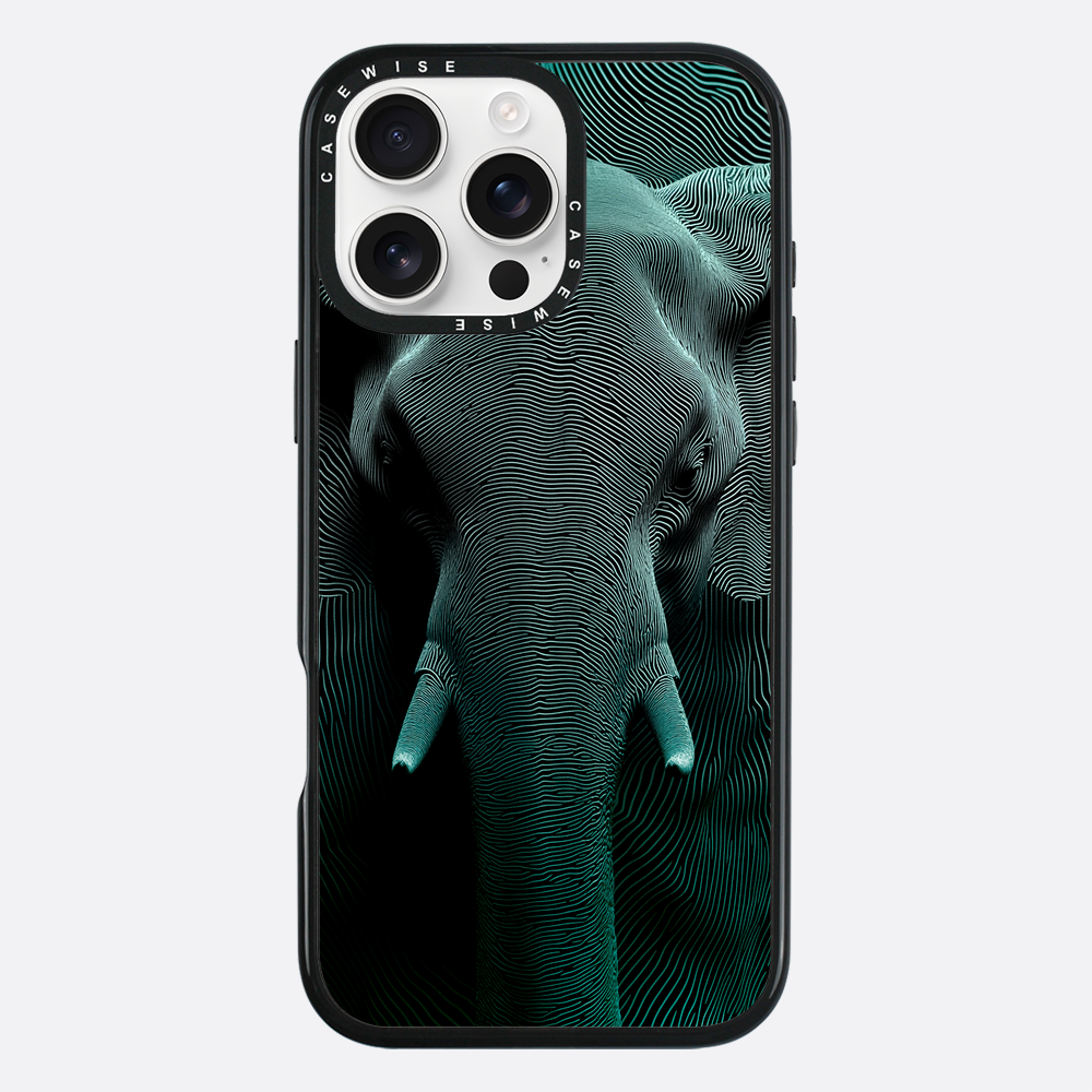 Optischer Moir -Elefant - Hülle