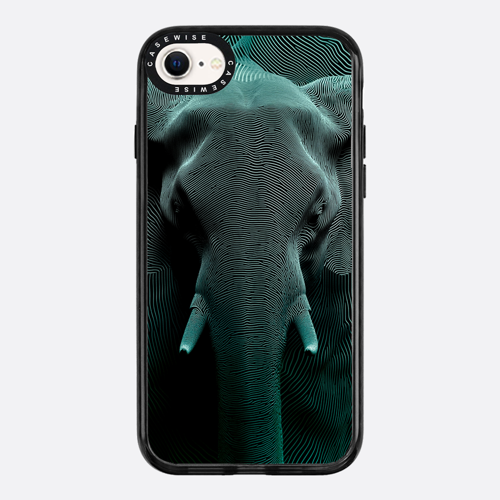 Optischer Moir -Elefant - Hülle
