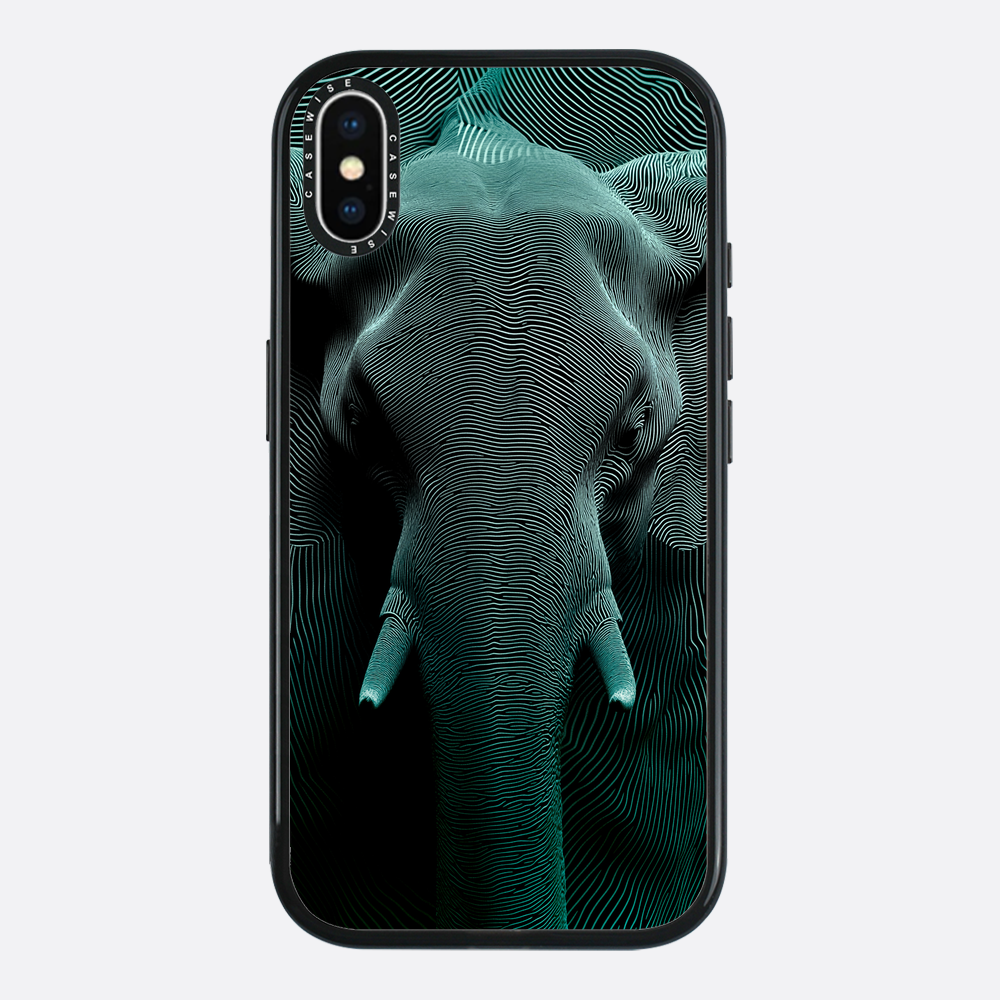 Optischer Moir -Elefant - Hülle