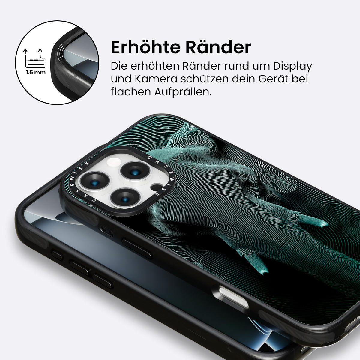 Optischer Moir -Elefant - Hülle