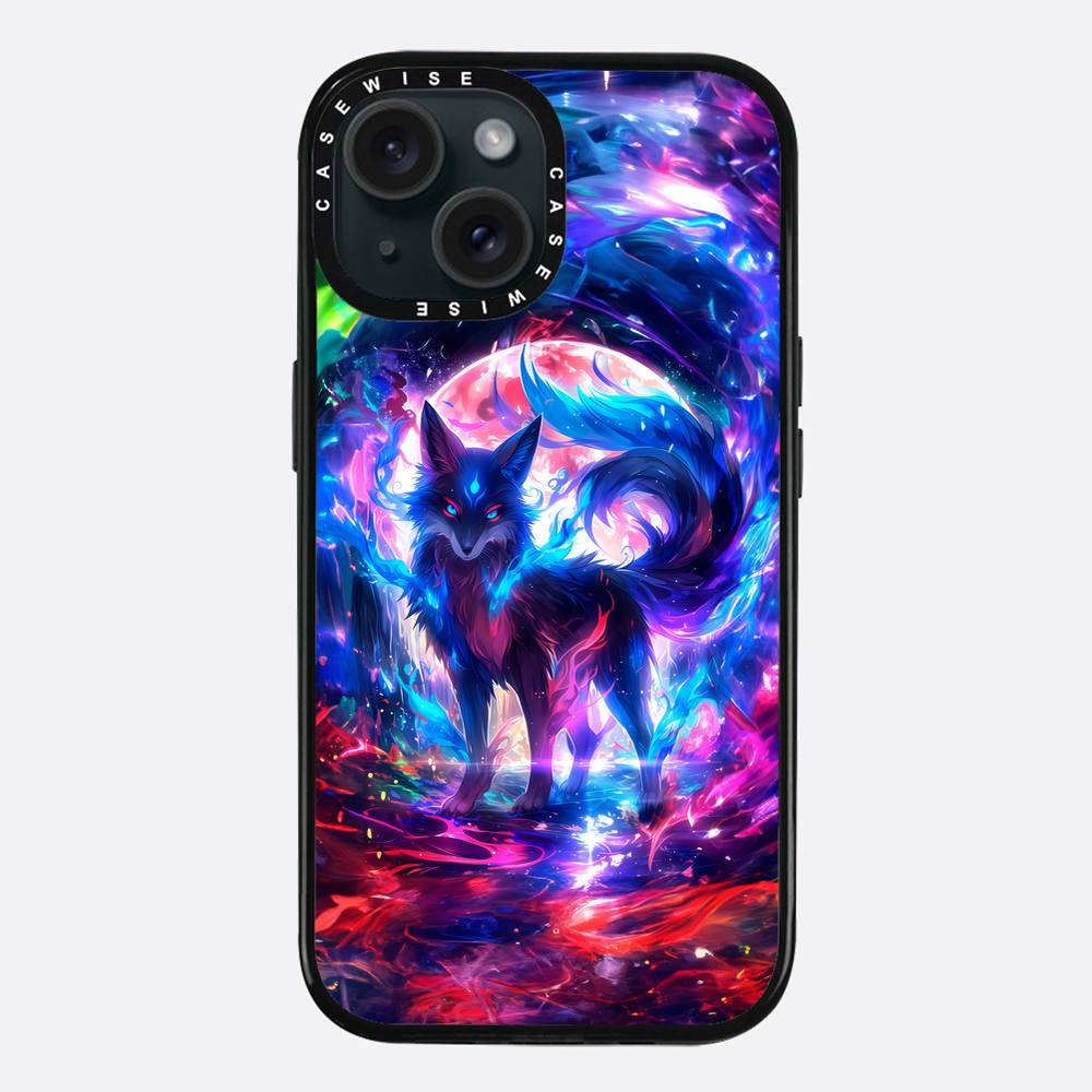 Regenbogen farbenfrohe Kitsune -Fuchs - Hülle