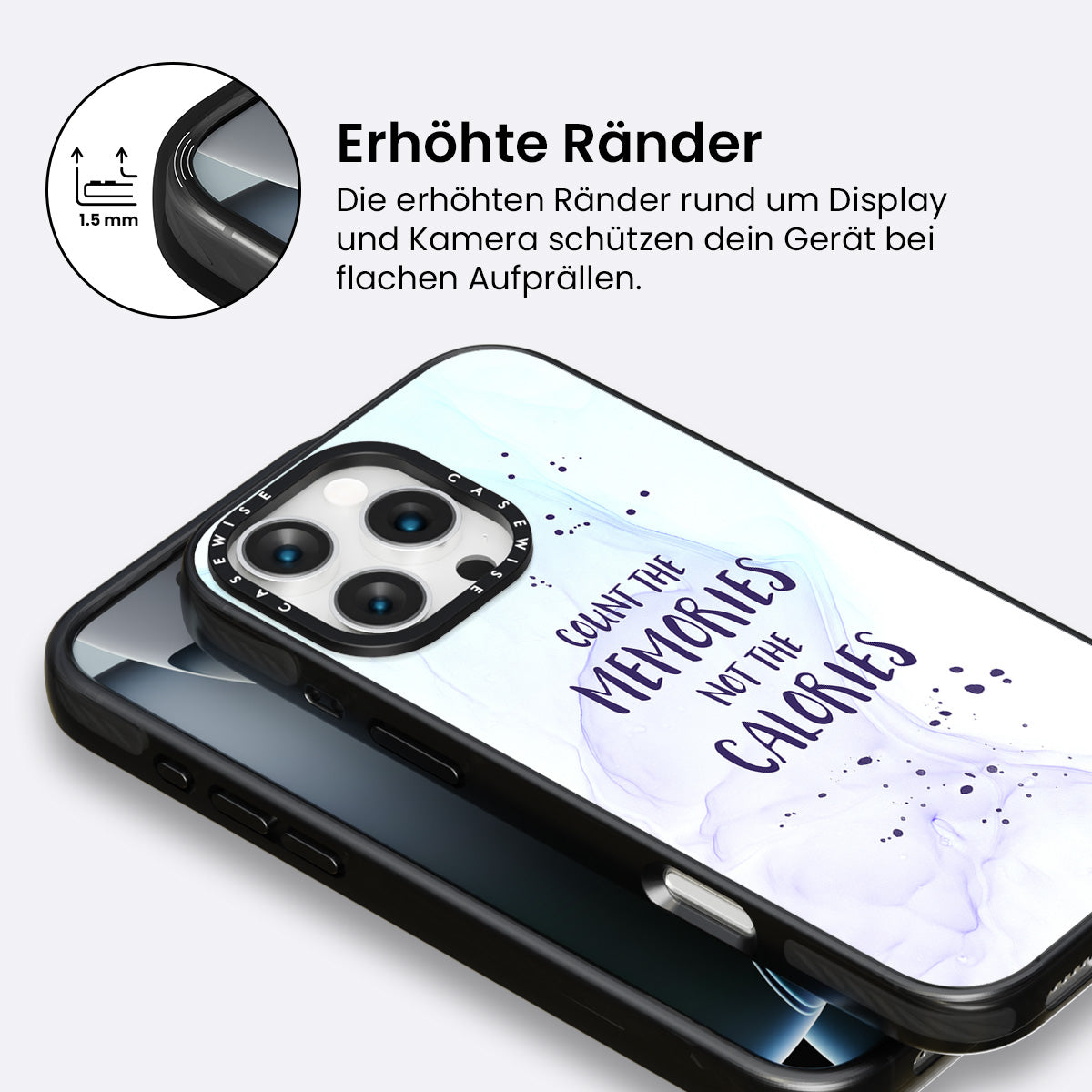 Zählen Sie die Erinnerungen - schwimmende Farben - Hülle