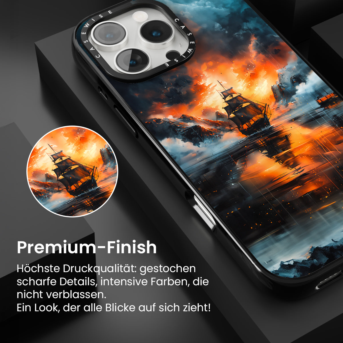 Piraten -Sonnenuntergang Ozean - Hülle