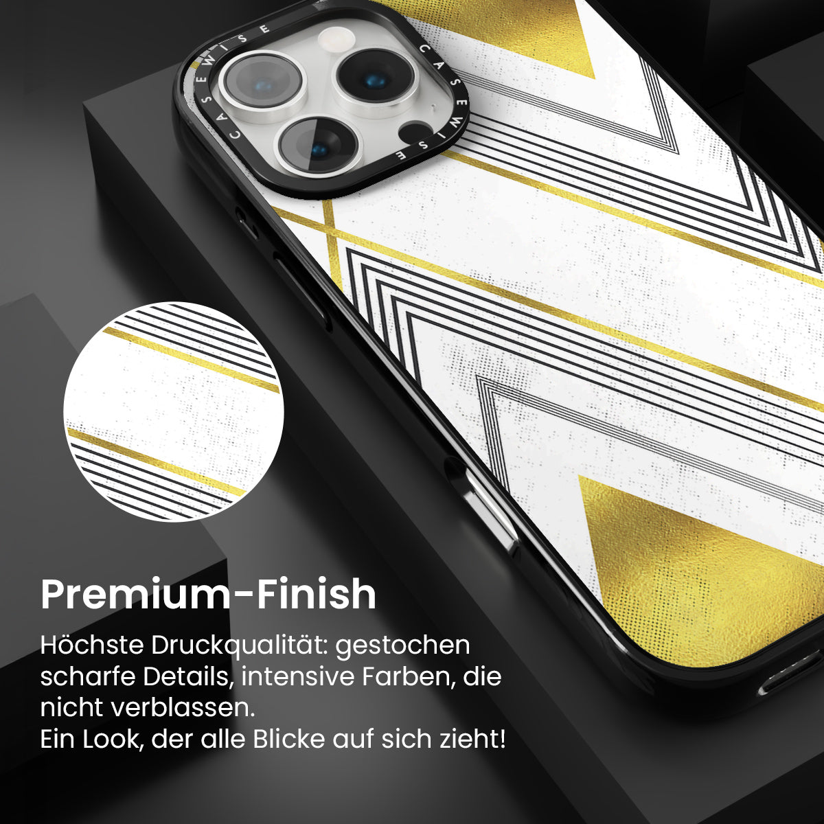 Geometrische Kunst Nr. 5 Gold - Hülle