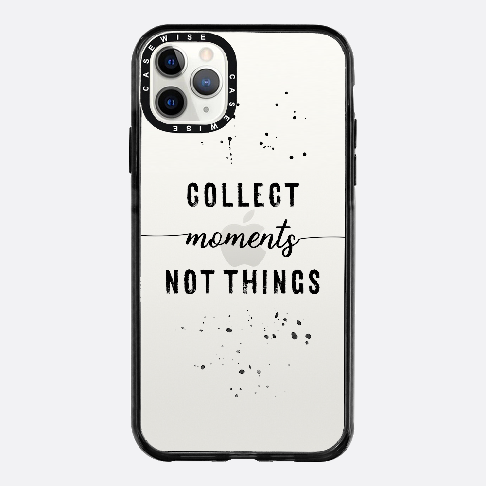 Textkunst sammeln Momente nicht Dinge - Hülle