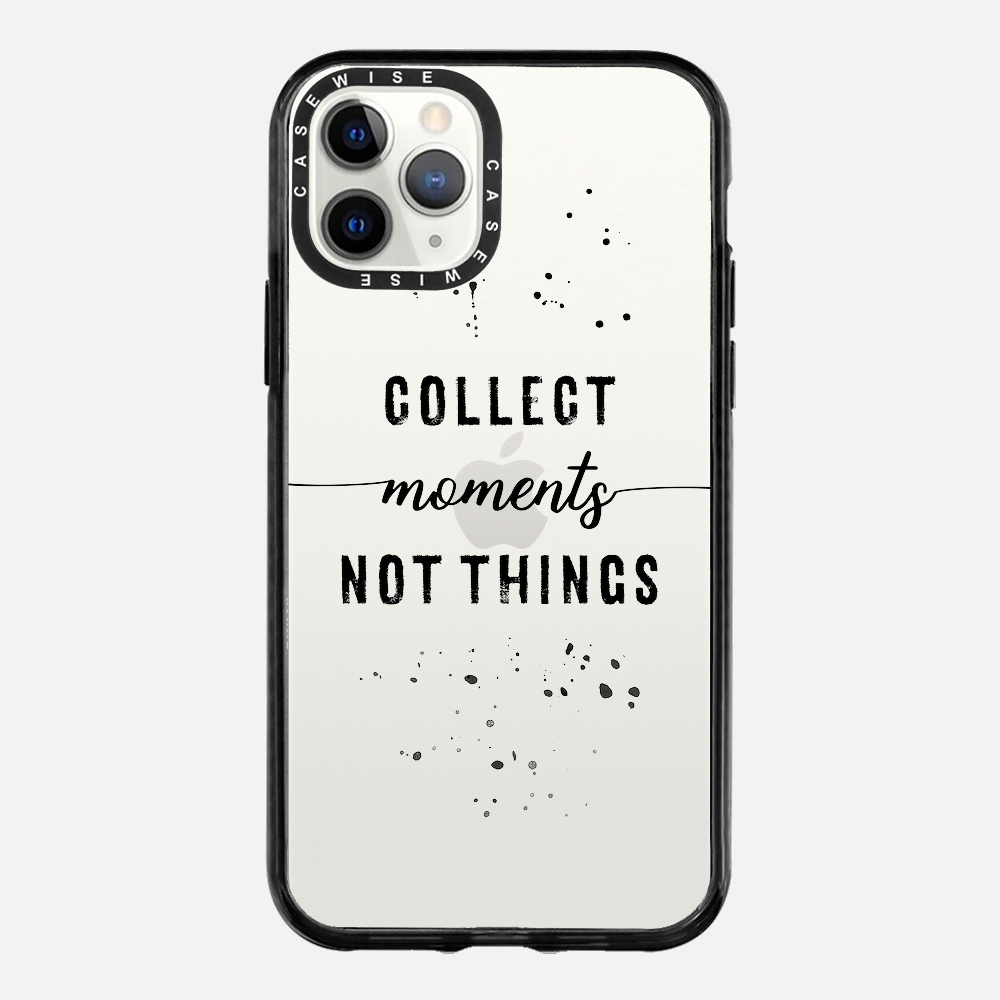 Textkunst sammeln Momente nicht Dinge - Hülle