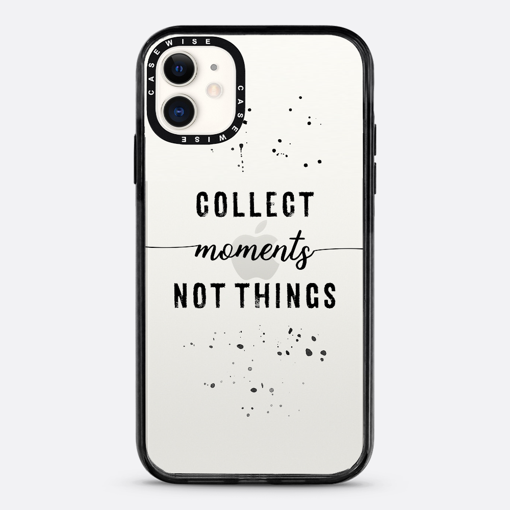 Textkunst sammeln Momente nicht Dinge - Hülle