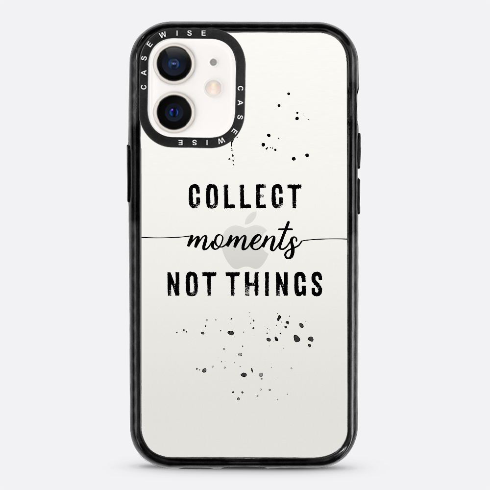 Textkunst sammeln Momente nicht Dinge - Hülle