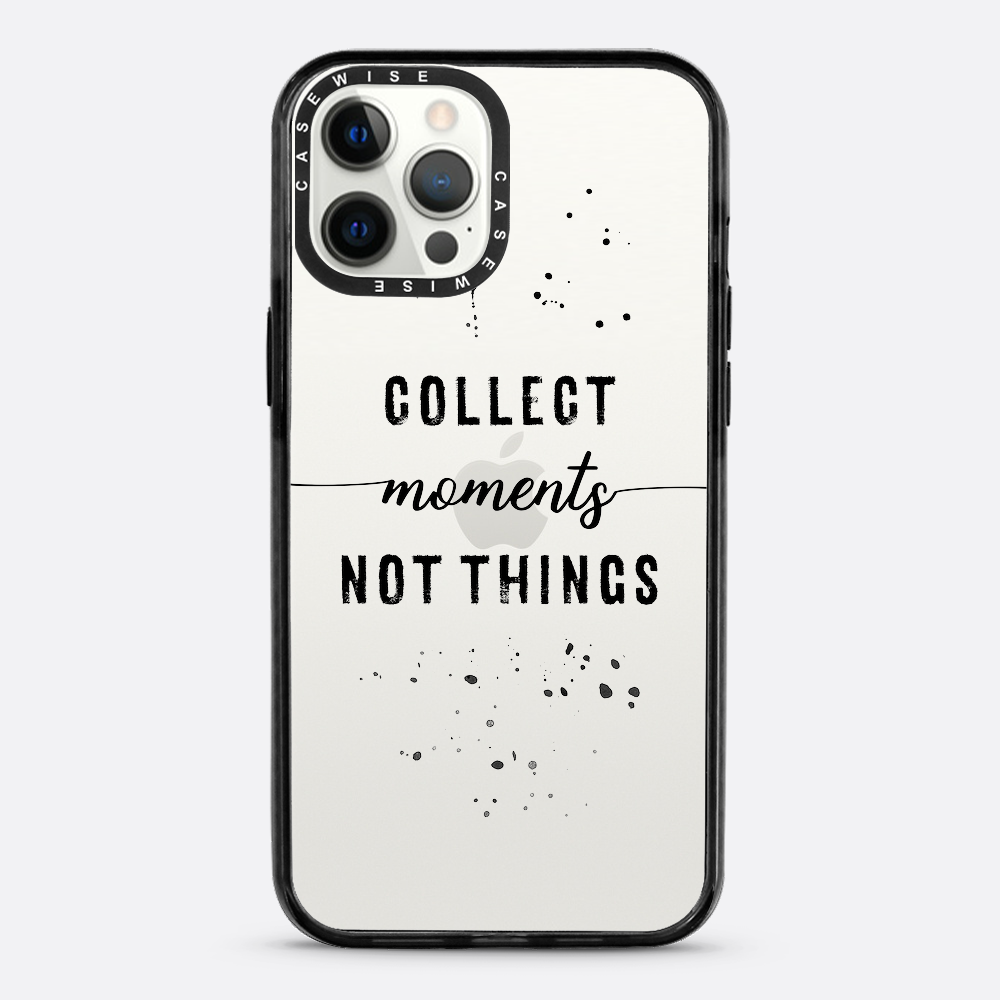 Textkunst sammeln Momente nicht Dinge - Hülle