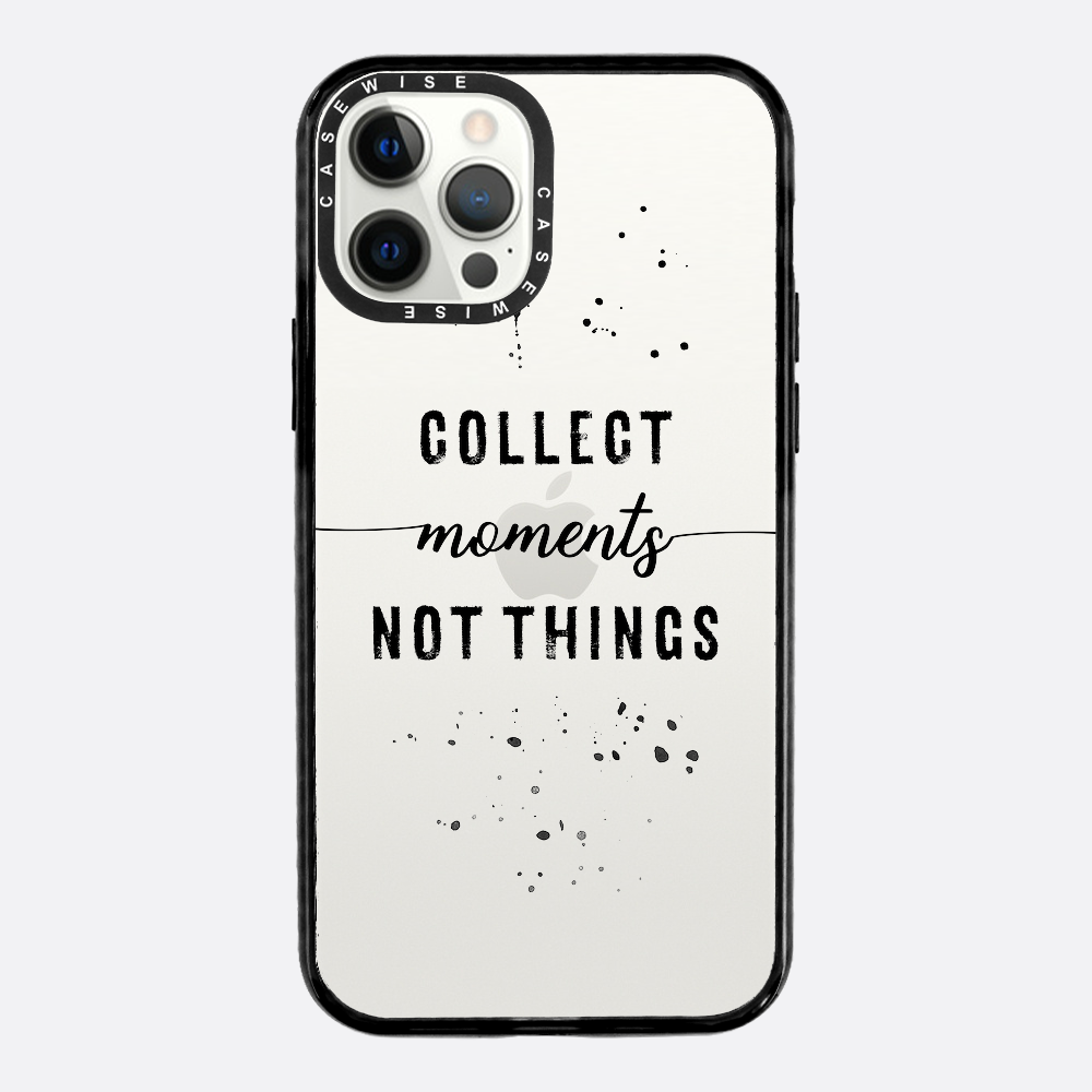 Textkunst sammeln Momente nicht Dinge - Hülle