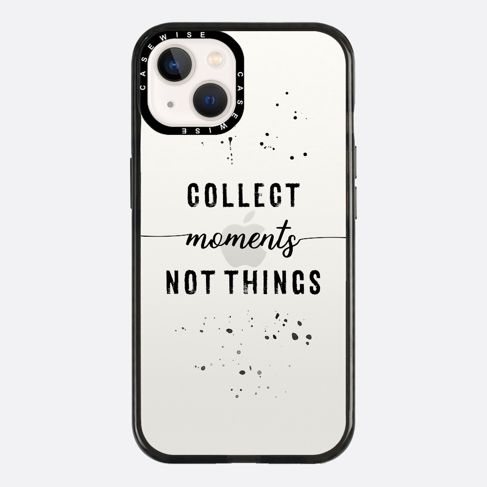 Textkunst sammeln Momente nicht Dinge - Hülle