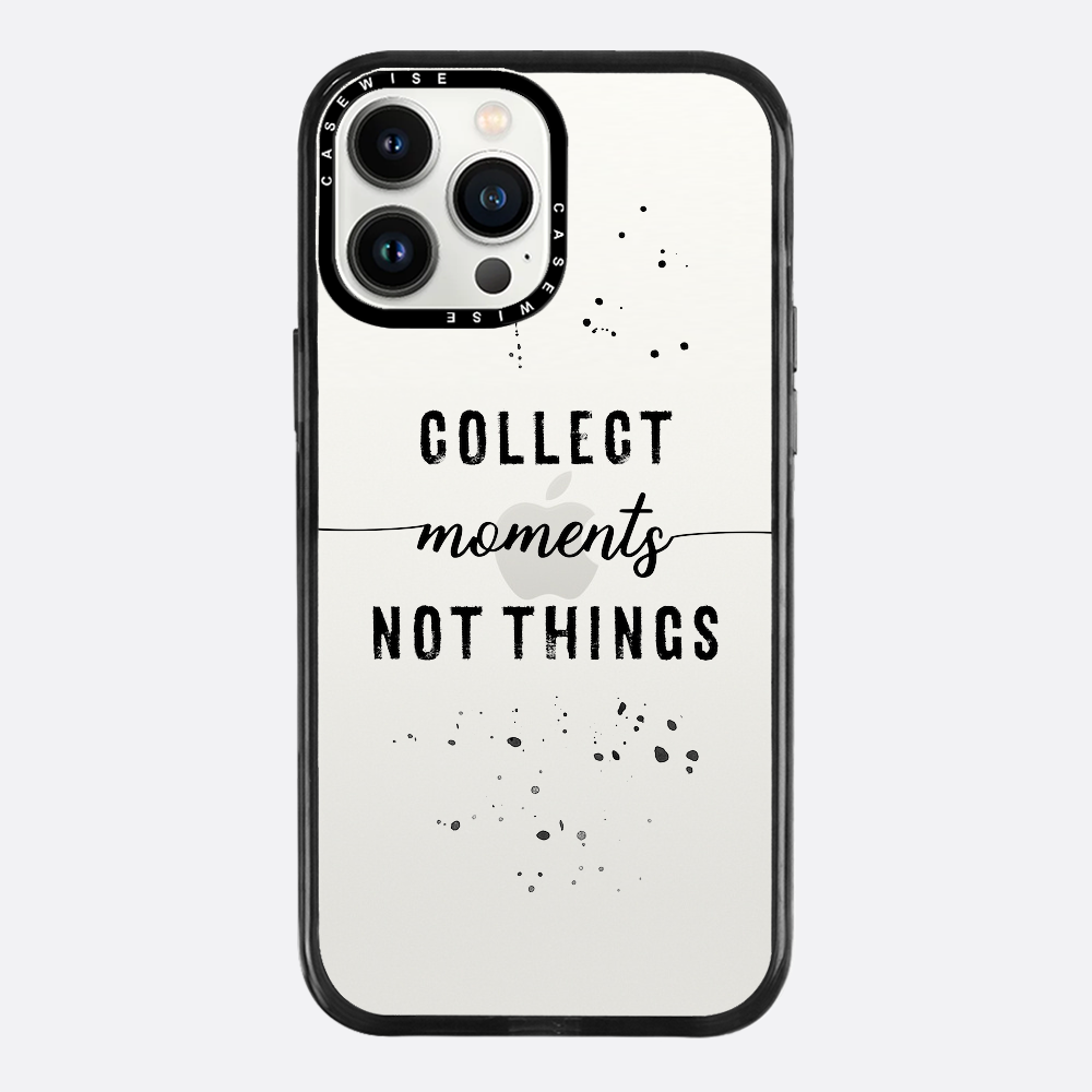 Textkunst sammeln Momente nicht Dinge - Hülle