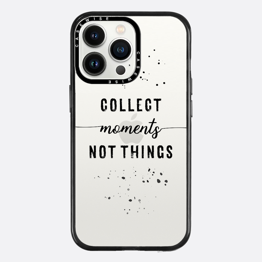 Textkunst sammeln Momente nicht Dinge - Hülle