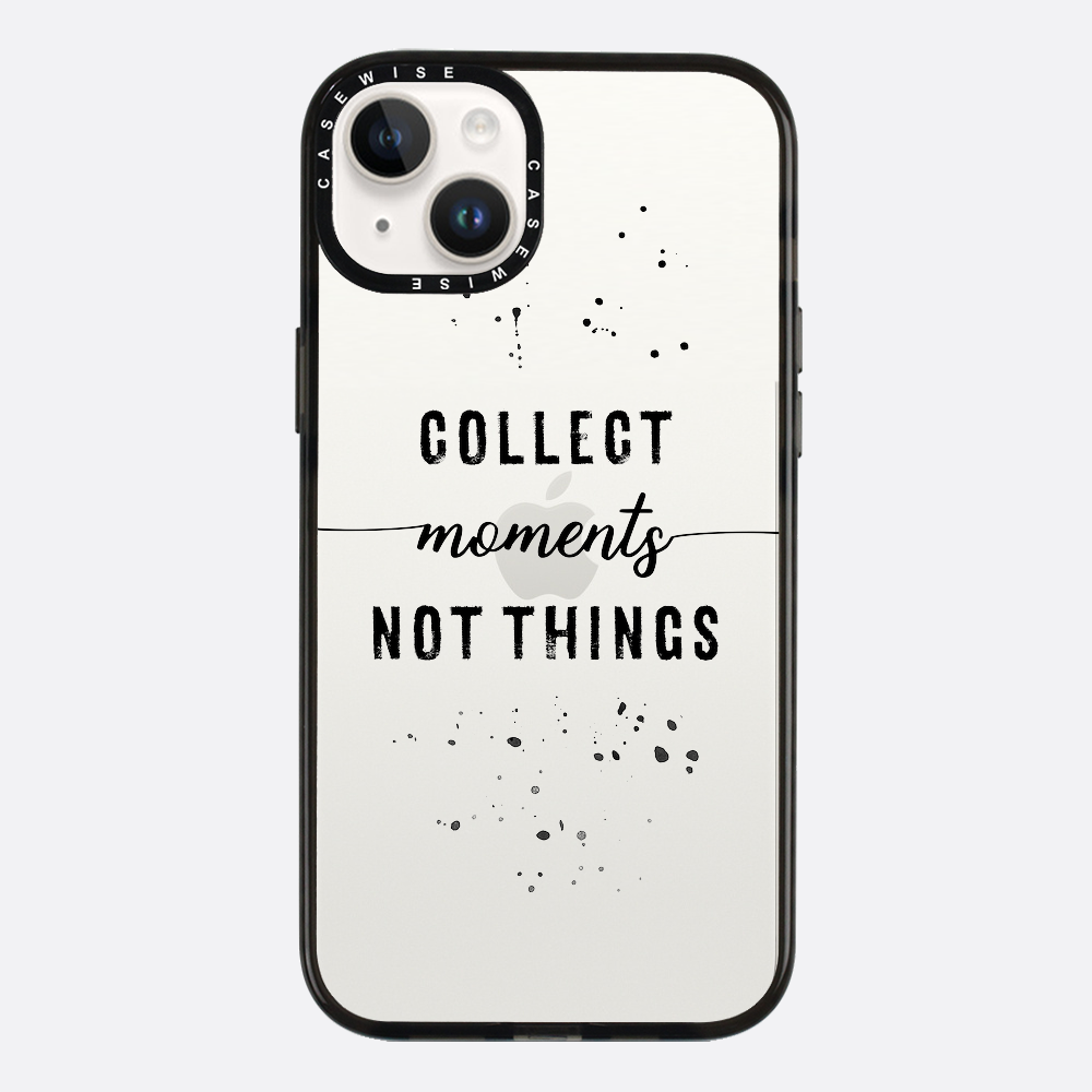 Textkunst sammeln Momente nicht Dinge - Hülle