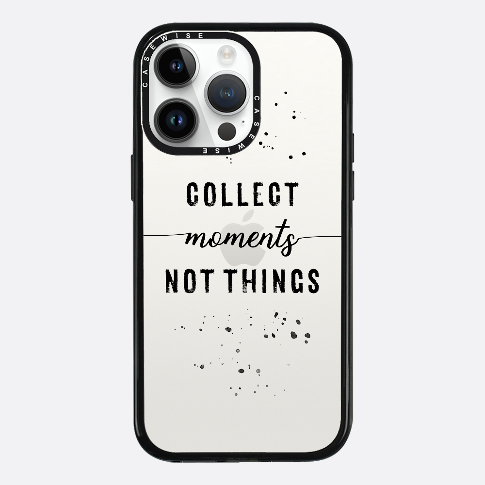 Textkunst sammeln Momente nicht Dinge - Hülle