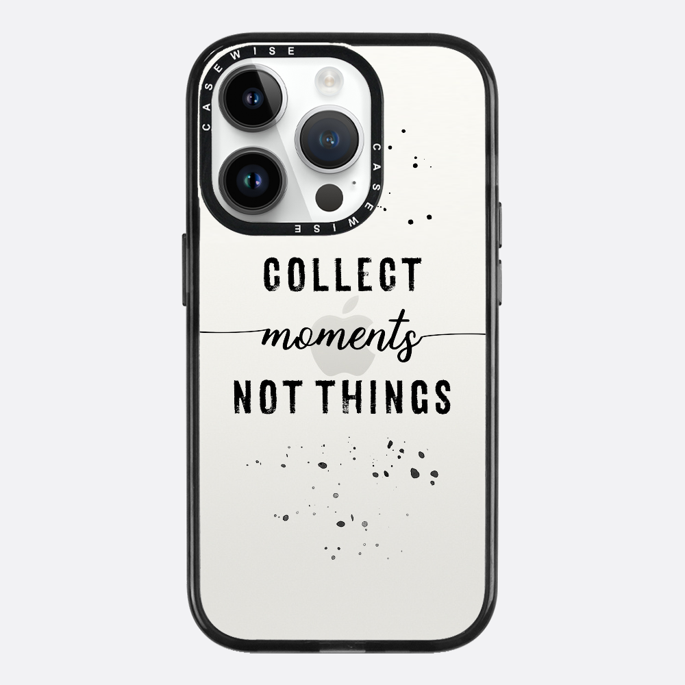 Textkunst sammeln Momente nicht Dinge - Hülle