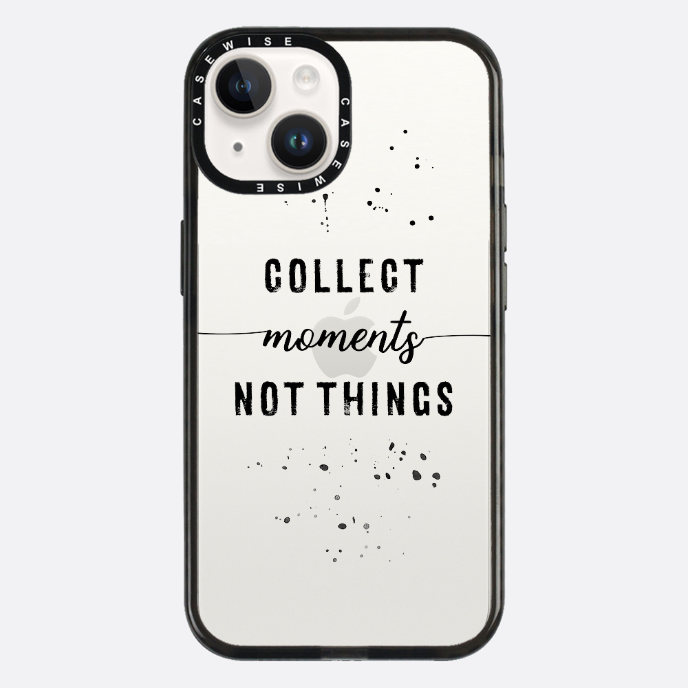 Textkunst sammeln Momente nicht Dinge - Hülle