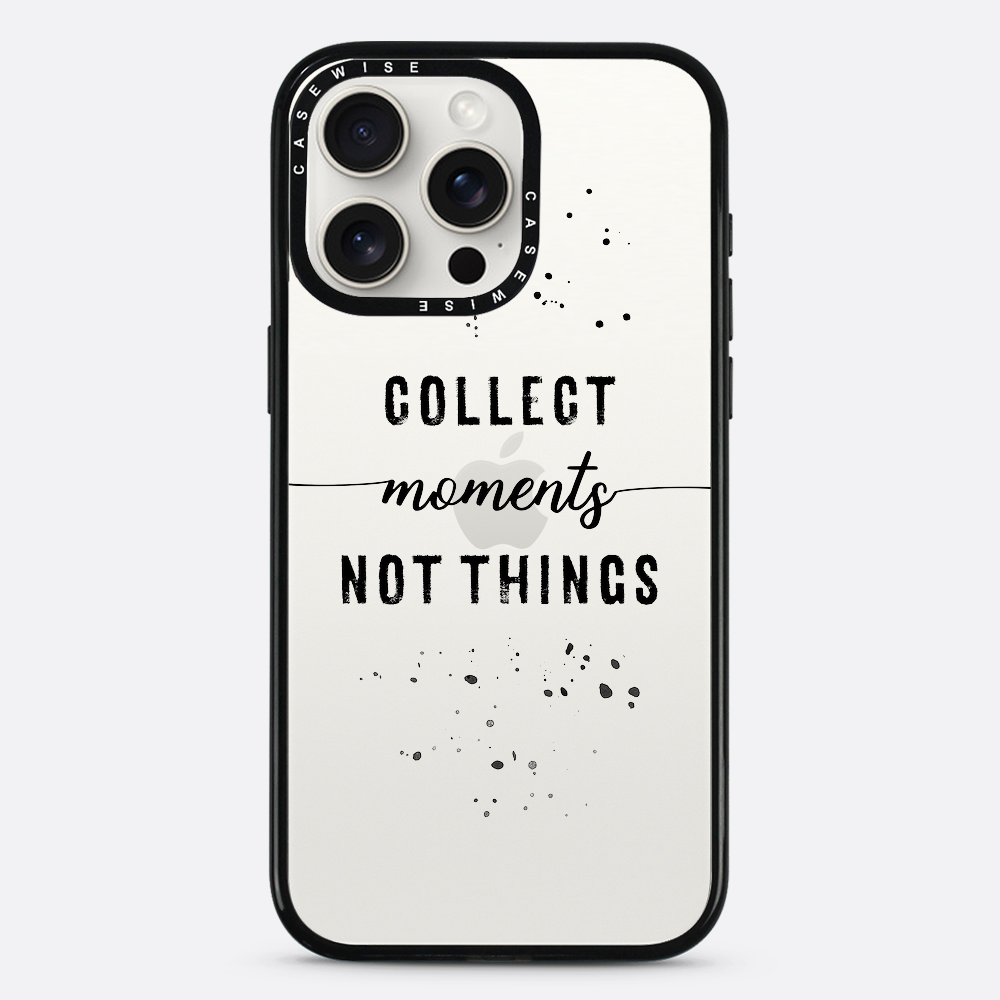 Textkunst sammeln Momente nicht Dinge - Hülle