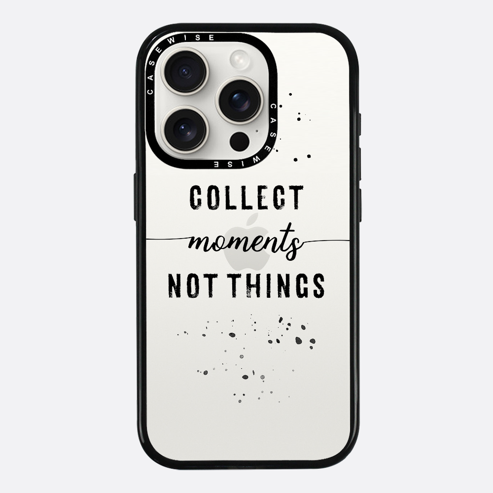 Textkunst sammeln Momente nicht Dinge - Hülle
