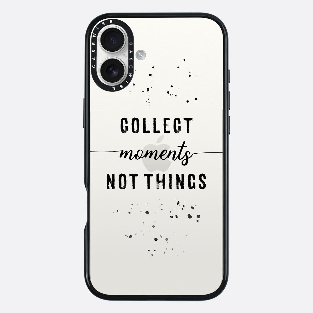 Textkunst sammeln Momente nicht Dinge - Hülle