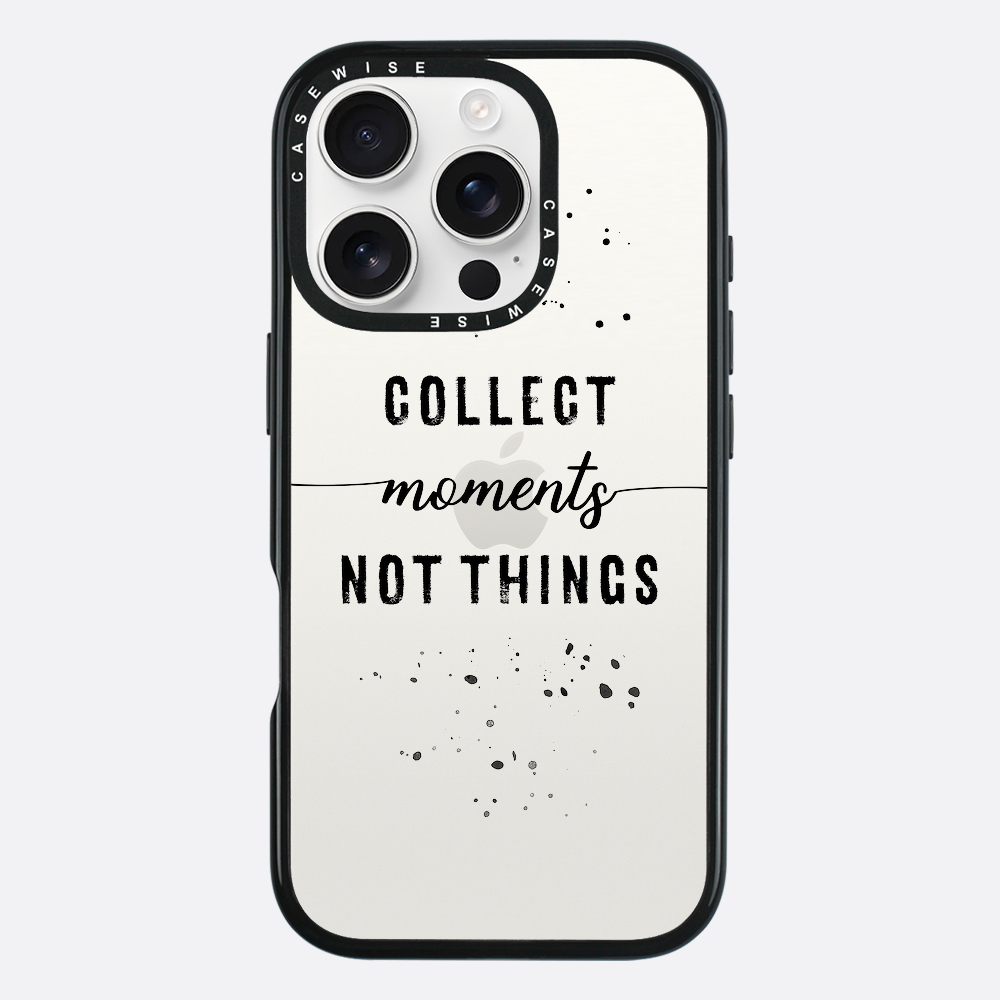 Textkunst sammeln Momente nicht Dinge - Hülle