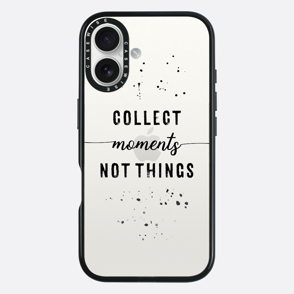Textkunst sammeln Momente nicht Dinge - Hülle