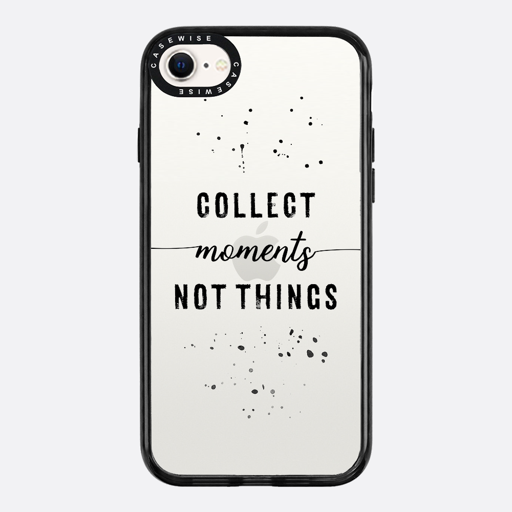 Textkunst sammeln Momente nicht Dinge - Hülle