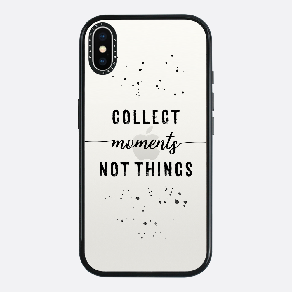 Textkunst sammeln Momente nicht Dinge - Hülle