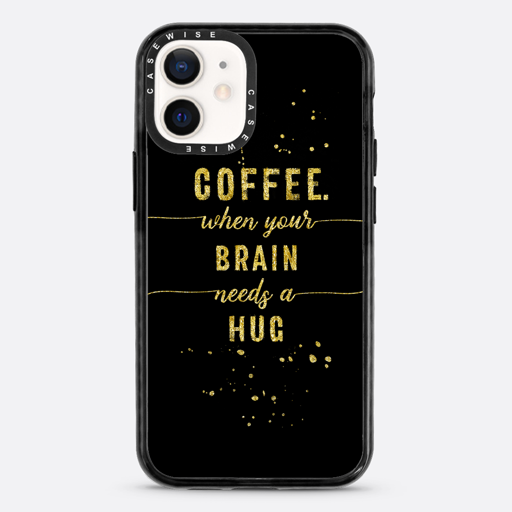 Textkunst Goldkaffee Wenn Ihr Gehirn eine Umarmung braucht - Hülle
