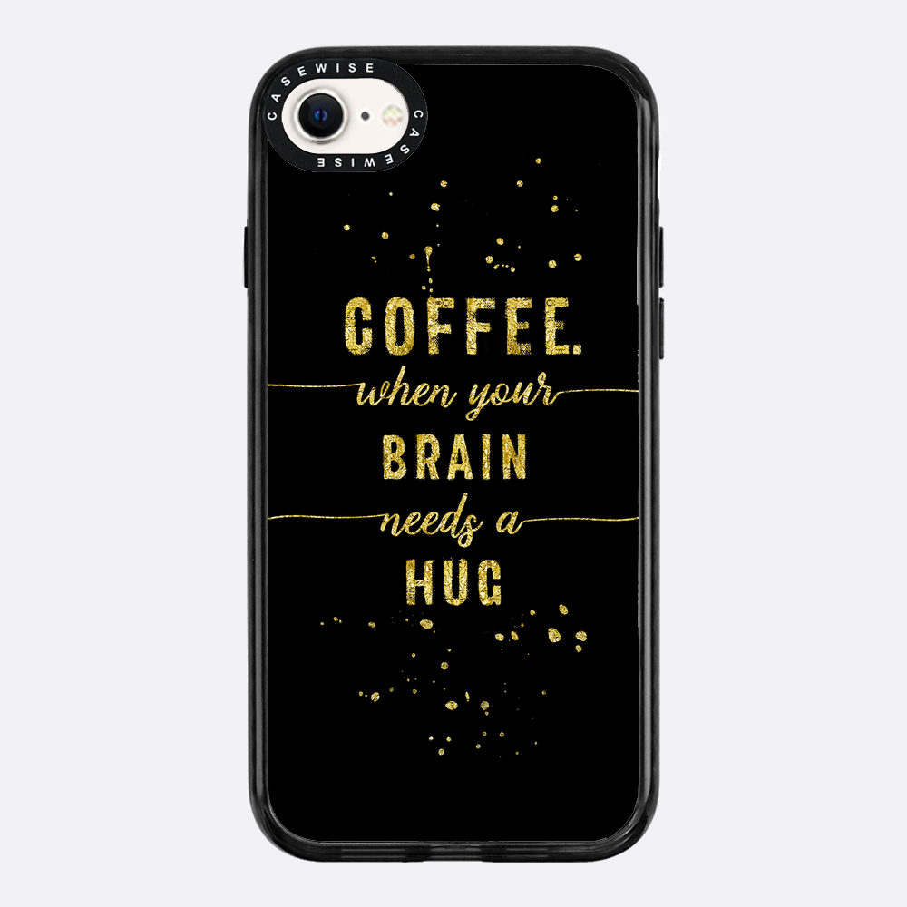 Textkunst Goldkaffee Wenn Ihr Gehirn eine Umarmung braucht - Hülle