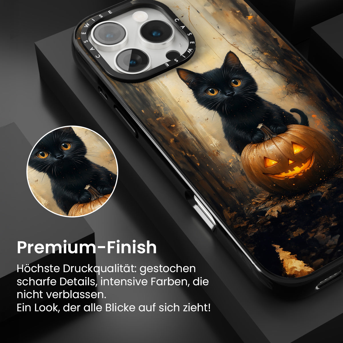Schwarze Kürbiskatze - Hülle