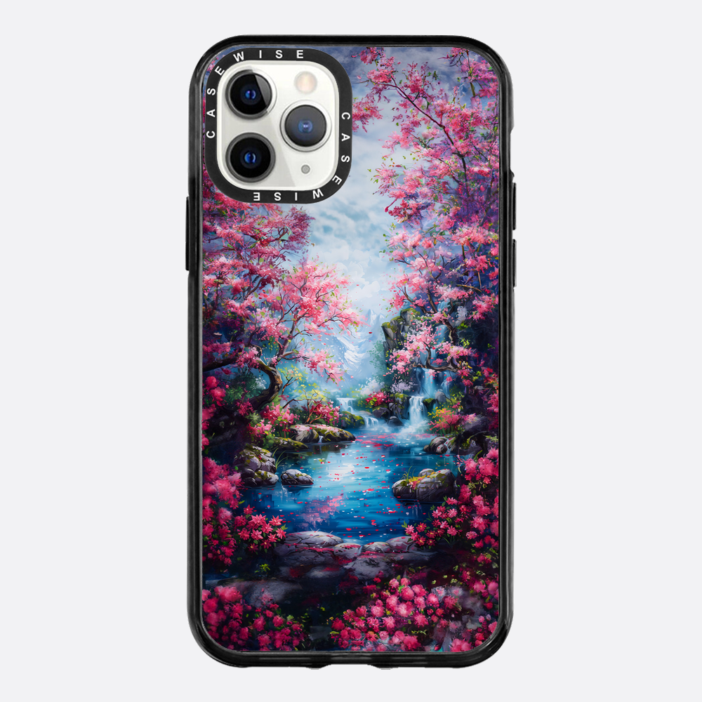 Kirschblüte Fluss Natur - Hülle