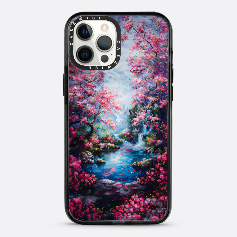 Kirschblüte Fluss Natur - Hülle