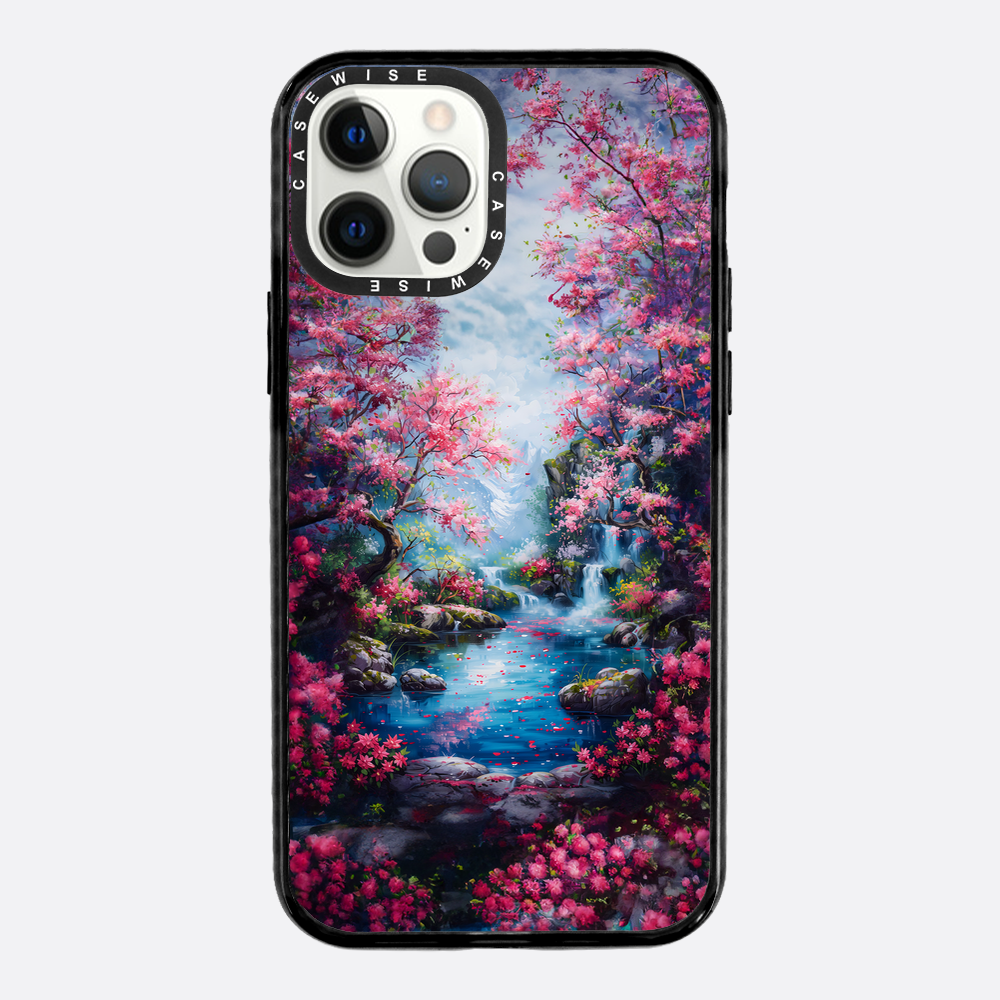 Kirschblüte Fluss Natur - Hülle