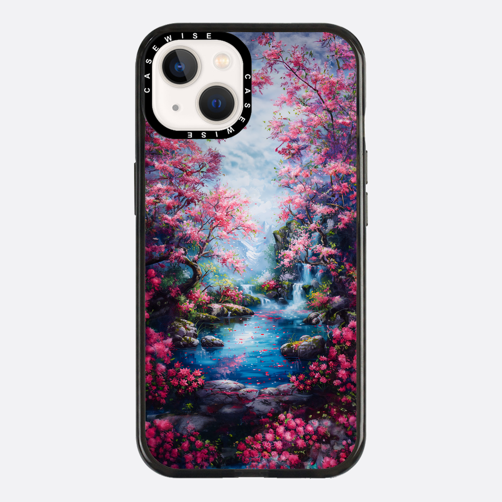 Kirschblüte Fluss Natur - Hülle