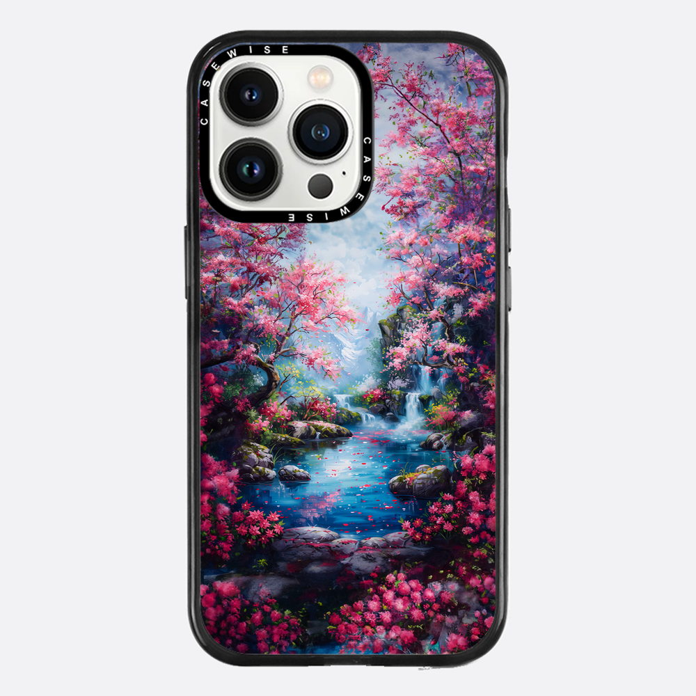 Kirschblüte Fluss Natur - Hülle