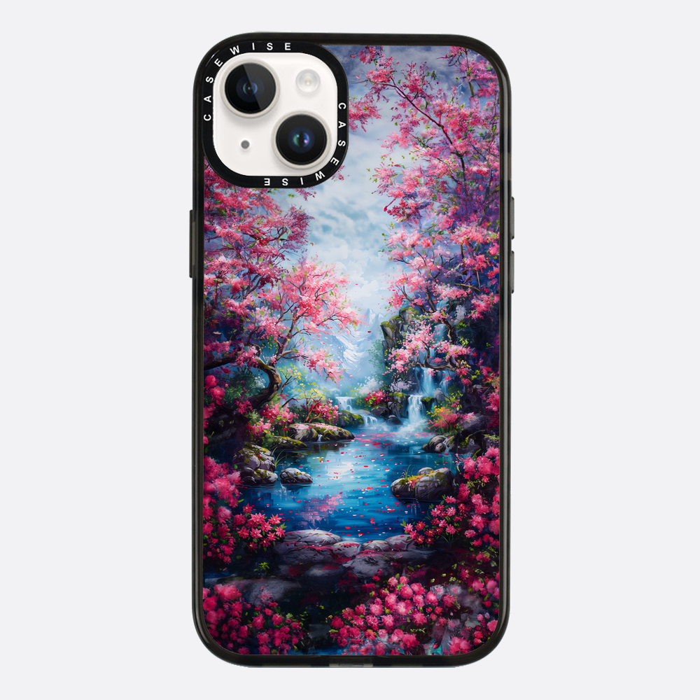 Kirschblüte Fluss Natur - Hülle