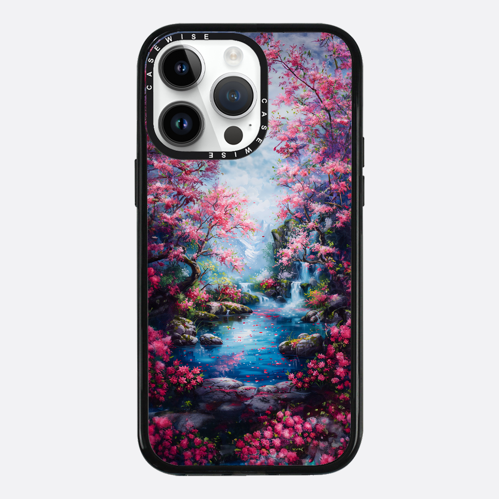 Kirschblüte Fluss Natur - Hülle