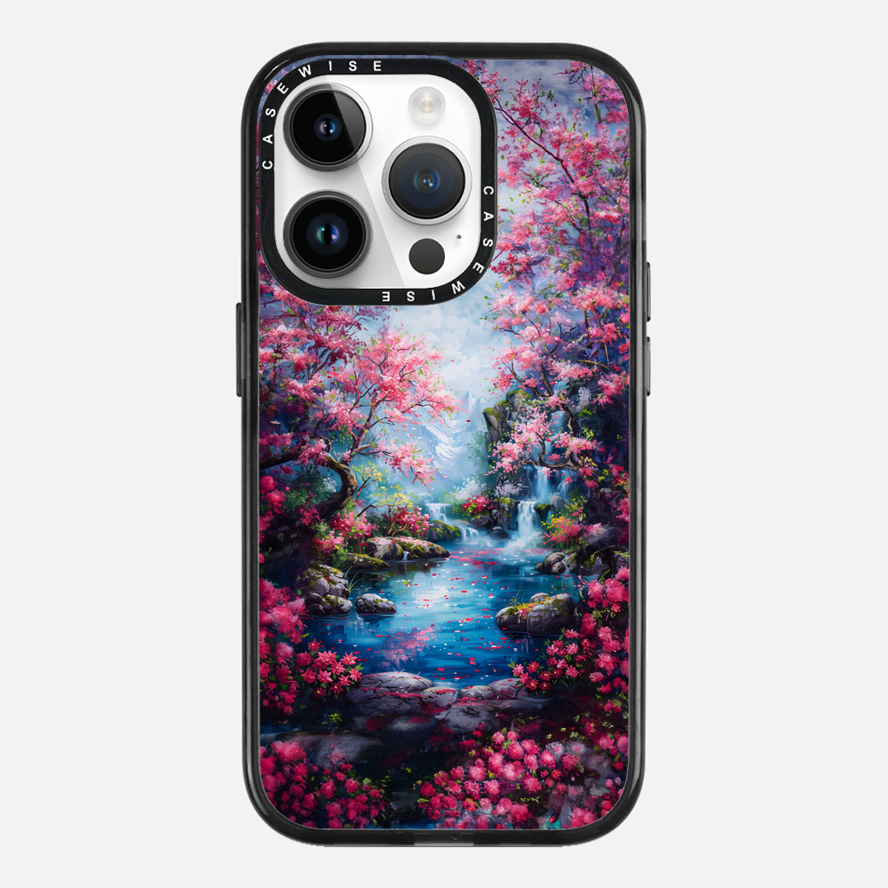 Kirschblüte Fluss Natur - Hülle
