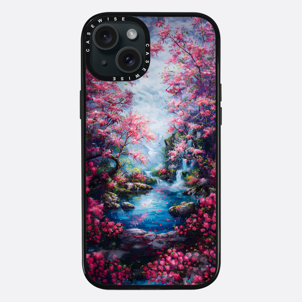 Kirschblüte Fluss Natur - Hülle
