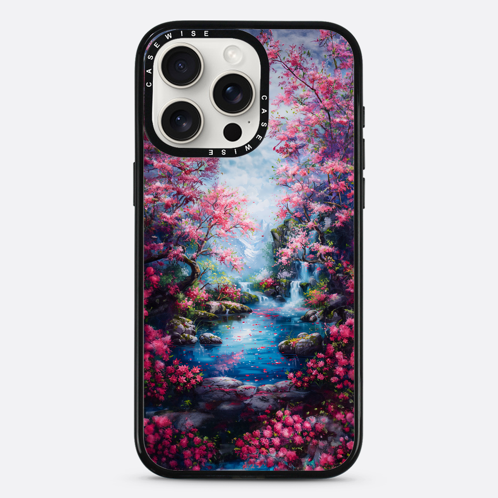 Kirschblüte Fluss Natur - Hülle