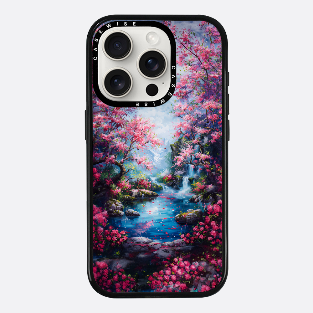 Kirschblüte Fluss Natur - Hülle