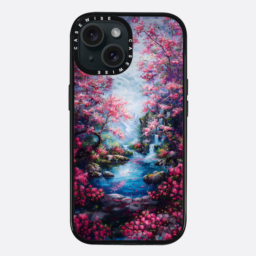 Kirschblüte Fluss Natur - Hülle
